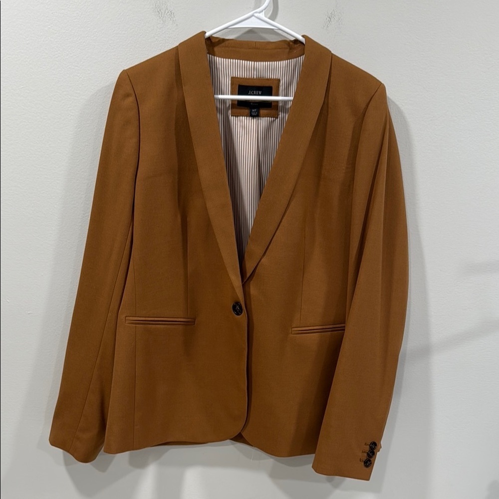 J. Crew Parke Blazer in Wool Flannel Size 14T EUC